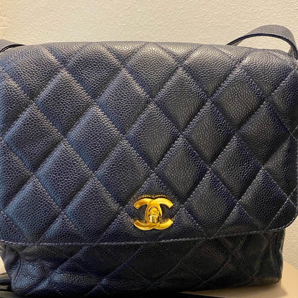 Chanel Vintage Quilted Messenger Bag